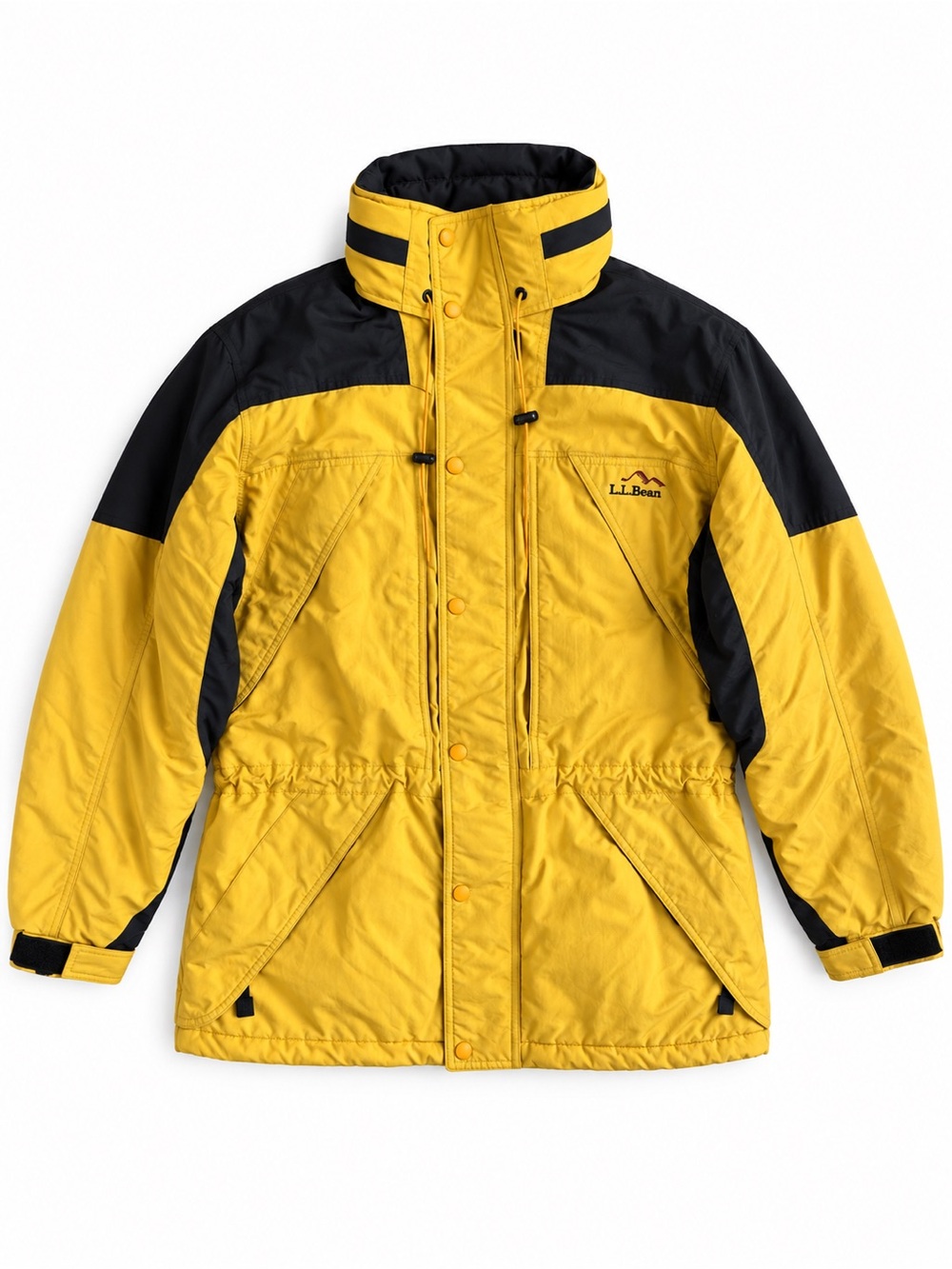 L.L. Bean Vintage Thinsulate LiteLoft Ski Jacket Winter Parka Yellow Black Large